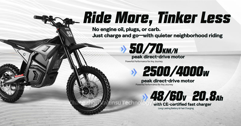 Motocykl Elektryczny Valtinsu EM5 2500 W 48 V 60kmh zasięg 85 kilometrów